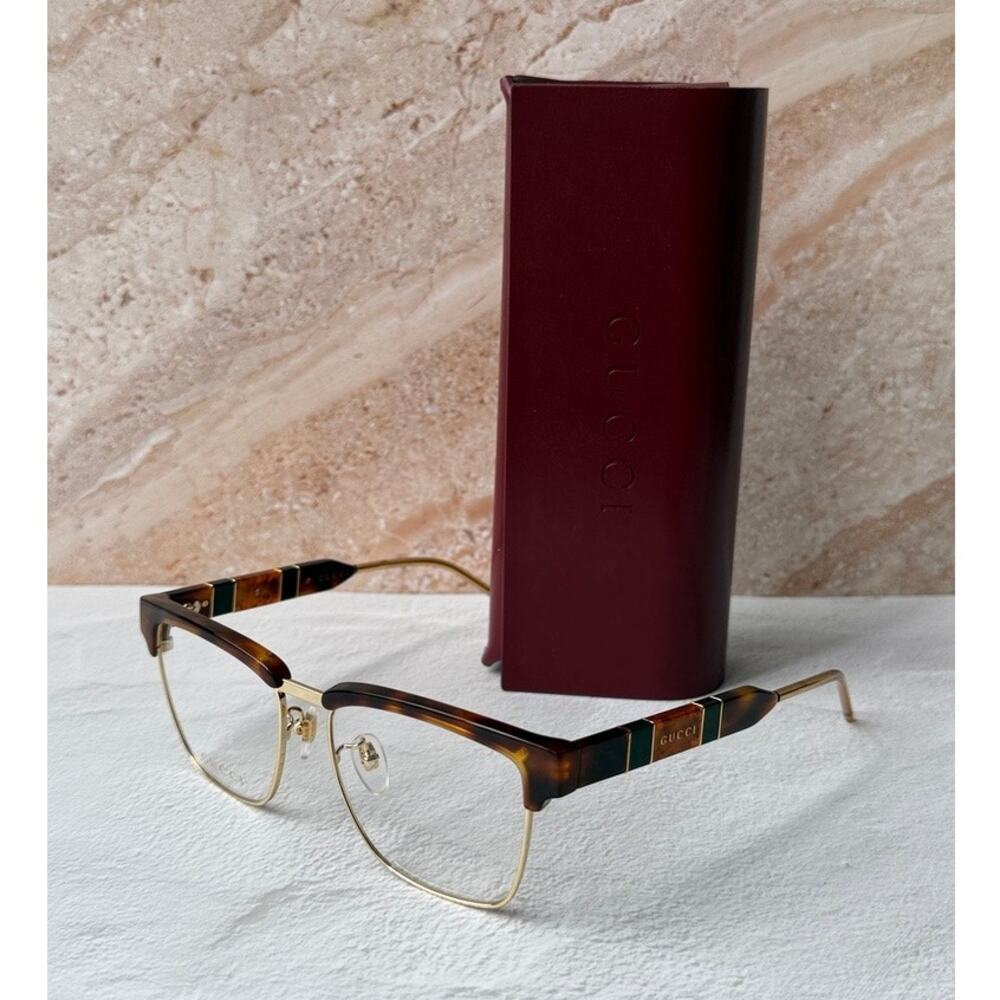 NEW Gucci GG0605O Brown Unisex Eyeglasses Frames $580 - Picture 1 of 8
